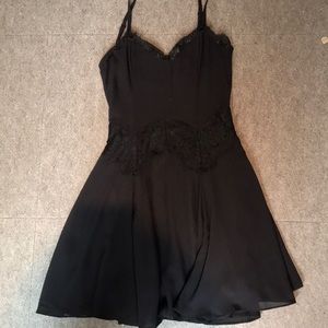 Guess Black Lace and Chiffon Dress
